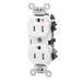 Leviton Isolated Ground Duplex Receptacle Outlet Heavy-Duty Industrial Spec Grade Smooth Face15 Amp 125V Back Or Side Wire White (5262-IGW)