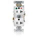 Leviton Isolated Ground Duplex Receptacle Outlet Heavy-Duty Hospital Grade Smooth Face 20 Amp 125V Back Or Side Wire NEMA 5-20R White (8300-IGW)