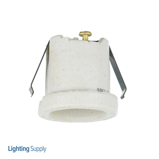 Leviton Incandescent Lamp Holder Porcelain Medium Base 660W-600V Snap-In White (8885)