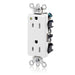 Leviton Decora Plus Duplex Receptacle Outlet Extra Heavy-Duty Hospital Grade Power Indication Smooth Face 15 Amp 125V Back Or Side Wire White (16262-PLW)