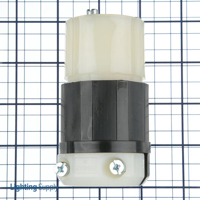 Leviton Industrial Grade Locking Connector 30 Amp 600V Black And White (2693)