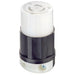 Leviton 20 Amp 125/250V Non-NEMA 3P 3W Locking Connector Industrial Grade Grounding Black-White (7314-GC)