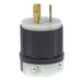 Leviton 20 Amp 125/250V NEMA L10-20P 3P 3W Locking Plug Industrial Grade Non-Grounding Black-White (2361)