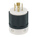 Leviton 20 Amp 347/600V 3-Phase Y NEMA L23-20P 4P 5W Locking Plug Industrial Grade Grounding Black-White (2531)