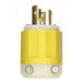 Leviton 30 Amp 125V NEMA L5-30P 2P 3W Locking Plug Industrial Grade Grounding Yellow-White (2611-CY)