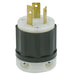 Leviton 30 Amp 480V NEMA L8-30P 2P 3W Locking Plug Industrial Grade Grounding Black-White (2641)