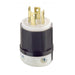 Leviton 30 Amp 347/600V 3-Phase Y NEMA L20-30P 4P 4W Locking Plug Industrial Grade Non-Grounding Black-White (2771)