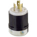 Leviton 20 Amp 125/250V NEMA Non-NEMA 3P 3W Locking Plug Industrial Grade Non-Grounding Black-White (9965-C)