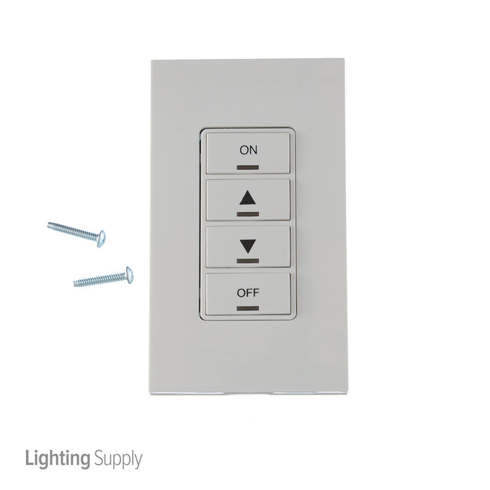 Leviton IRC Low Voltage Dimming Switch 4-Button Compatible With 4-Button Color Change Kits (RDGSW-4Ex) White (RLVSW-4LW)