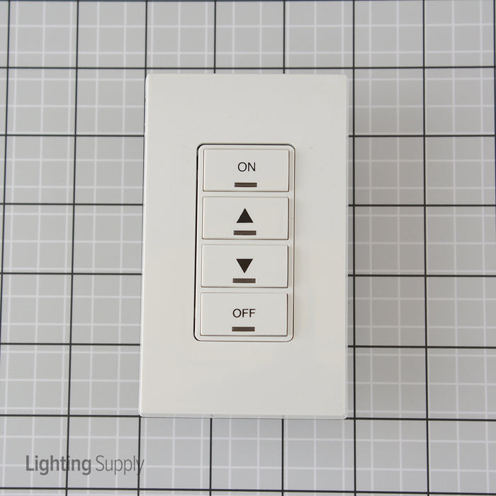 Leviton IRC Low Voltage Dimming Switch 4-Button Compatible With 4-Button Color Change Kits (RDGSW-4Ex) White (RLVSW-4LW)