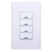 Leviton IRC Low Voltage Dimming Switch 4-Button Compatible With 4-Button Color Change Kits (RDGSW-4Ex) White (RLVSW-4LW)