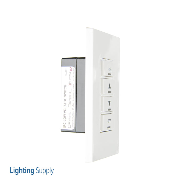 Leviton IRC Low Voltage Dimming Switch 4-Button Compatible With 4-Button Color Change Kits (RDGSW-4Ex) White (RLVSW-4LW)