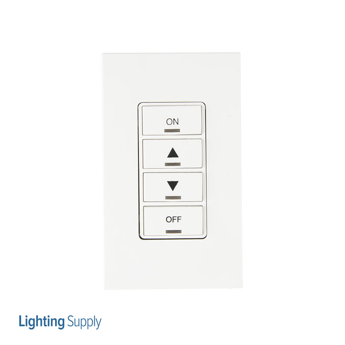 Leviton IRC Low Voltage Dimming Switch 4-Button Compatible With 4-Button Color Change Kits (RDGSW-4Ex) White (RLVSW-4LW)