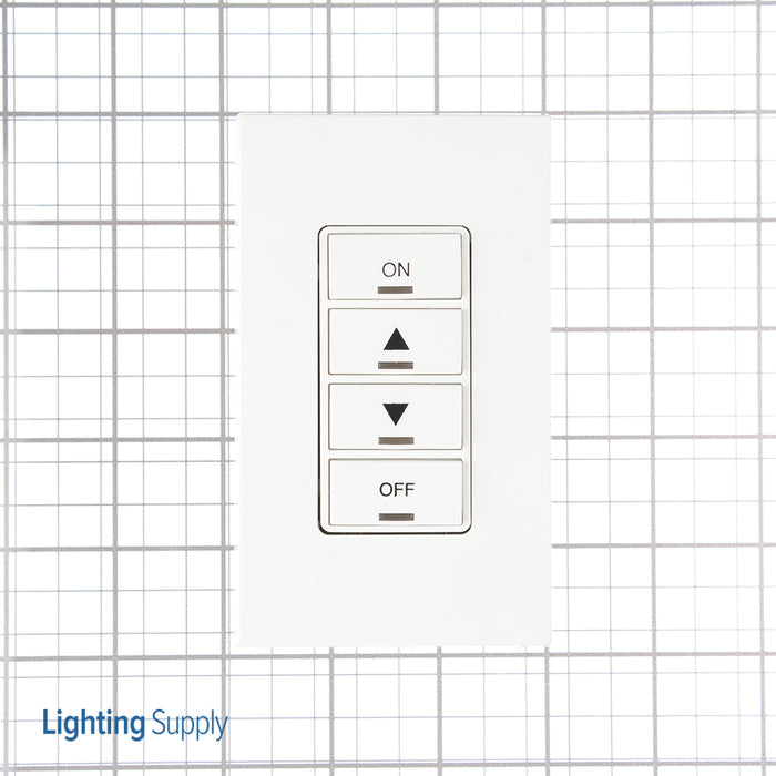 Leviton IRC Low Voltage Dimming Switch 4-Button Compatible With 4-Button Color Change Kits (RDGSW-4Ex) White (RLVSW-4LW)