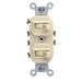 Leviton 15 Amp 120/277V Duplex Style 3-Way/3-Way AC Combination Switch Commercial Grade Non-Grounding Side Wired Ivory (5243-I)
