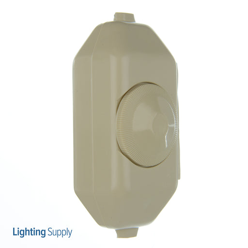 Leviton 200W 120VAC 60Hz Single-Pole Feed-Through Full Range Electro-Mechanical Incandescent Lamp Cord Dimmer Color Ivory (6250-3I)