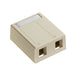 Leviton Ivory Surface-Mount QuickPort Housings For Shielded Connectors (4S089-2IP)