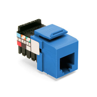 Leviton Voice Grade QuickPort Connector 6-Position 6-Conductors Blue (41106-RL6)