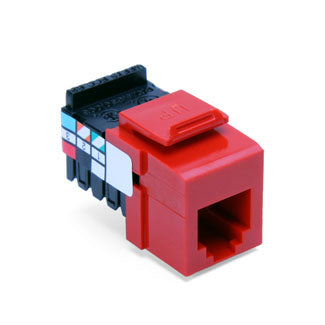 Leviton Voice Grade QuickPort Connector 6-Position 6-Conductors Crimson Red (41106-RC6)
