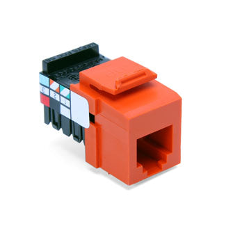 Leviton Voice Grade QuickPort Connector 6-Position 6-Conductors Orange (41106-RO6)