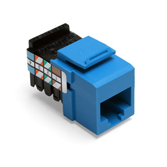 Leviton Voice Grade QuickPort Connector 8-Position 8-Conductors Blue (41108-RL8)