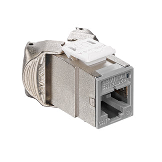 Leviton Atlas-X1 CAT6a Shielded QuickPort Connector Component-Rated Gray (6ASJK-RG6)