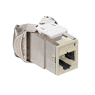 Leviton Atlas-X1 CAT6a Shielded QuickPort Connector Component-Rated Light Almond (6ASJK-RT6)