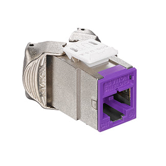 Leviton Atlas-X1 CAT6a Shielded QuickPort Connector Component-Rated Purple (6ASJK-RP6)