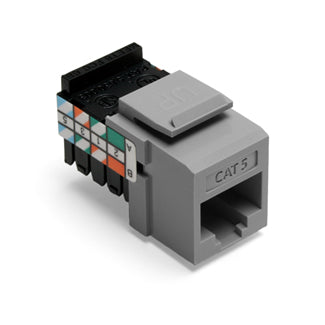 Leviton CAT5 QuickPort Connector Grey (41108-RG5)