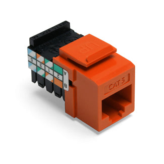 Leviton CAT5 QuickPort Connector Orange (41108-RO5)