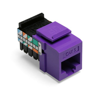 Leviton CAT5 QuickPort Connector Purple (41108-RP5)