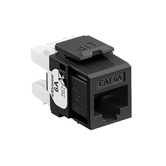 Leviton Extreme CAT6a QuickPort Connector Channel-Rated Black (6110G-RE6)