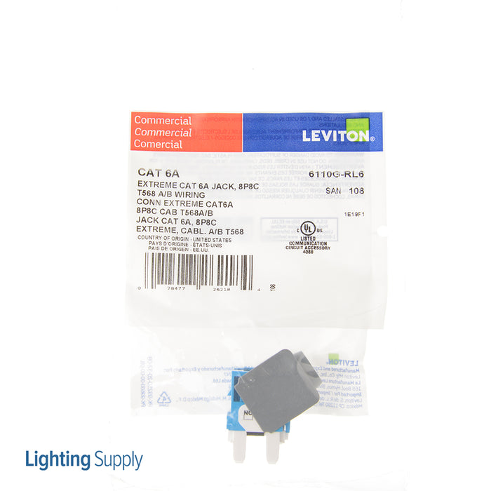 Leviton Extreme CAT6a QuickPort Connector Channel-Rated Blue (6110G-RL6)