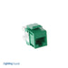 Leviton Extreme CAT6a QuickPort Connector Channel-Rated Green (6110G-RV6)