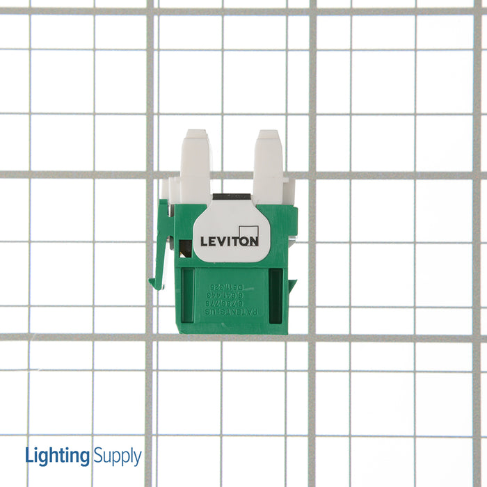 Leviton Extreme CAT6a QuickPort Connector Channel-Rated Green (6110G-RV6)