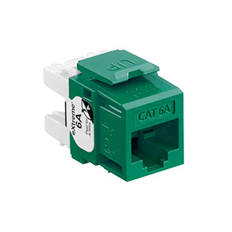 Leviton Extreme CAT6a QuickPort Connector Channel-Rated Green (6110G-RV6)