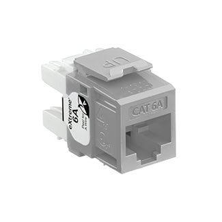 Leviton Extreme CAT6a QuickPort Connector Channel-Rated Gray (6110G-RG6)