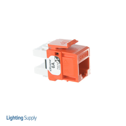 Leviton Extreme CAT6a QuickPort Connector Channel-Rated Orange (6110G-RO6)