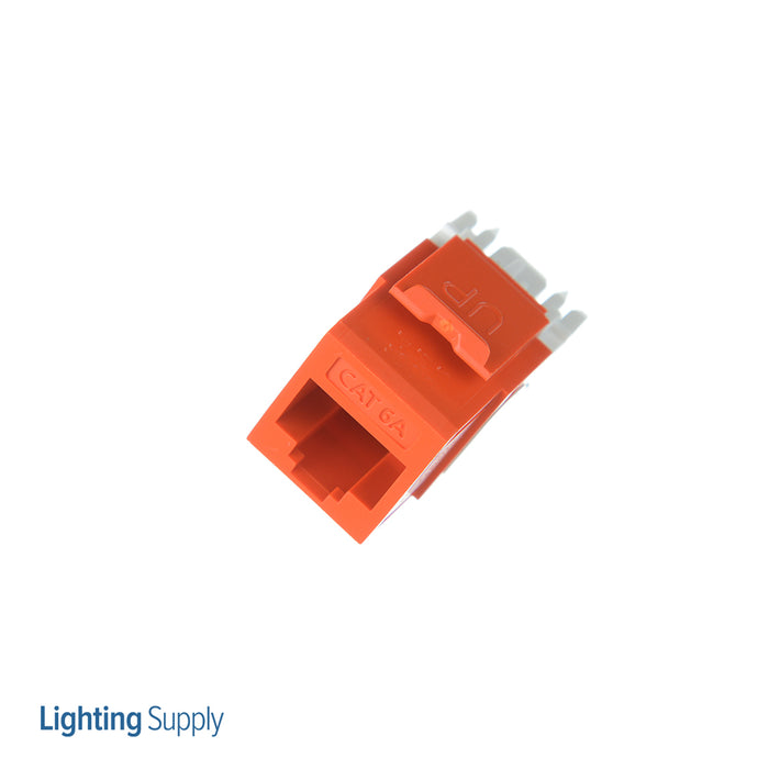 Leviton Extreme CAT6a QuickPort Connector Channel-Rated Orange (6110G-RO6)