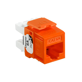 Leviton Extreme CAT6a QuickPort Connector Channel-Rated Orange (6110G-RO6)