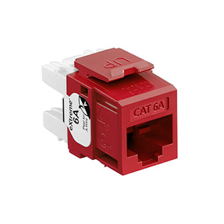 Leviton Extreme CAT6a QuickPort Connector Channel-Rated Dark Red (6110G-RR6)