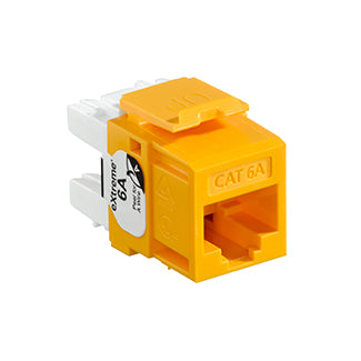 Leviton Extreme CAT6a QuickPort Connector Channel-Rated Yellow (6110G-RY6)