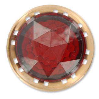 Leviton 1.375-1.406 Inch Diameter Pilot Light Jewel Round Fits Single Receptacle Hole Red (405-R)