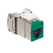Leviton Atlas-X1 CAT5e Shielded QuickPort Connector With Shutters Green (5ESJK-SV5)