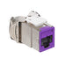 Leviton Atlas-X1 CAT6 Shielded QuickPort Connector With Shutters Purple (61SJK-SP6)