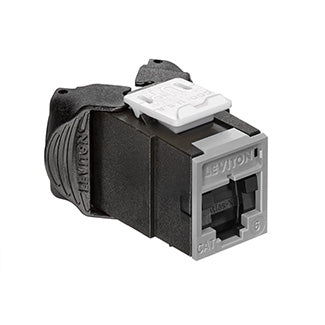 Leviton Atlas-X1 CAT6 UTP QuickPort Connector With Shutters Gray (61UJK-SG6)