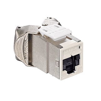 Leviton Atlas-X1 CAT6a Shielded QuickPort Connector With Shutters Component-Rated Ivory (6ASJK-SI6)