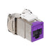 Leviton Atlas-X1 CAT6a Shielded QuickPort Connector With Shutters Component-Rated Purple (6ASJK-SP6)