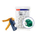 Leviton 150 Extreme CAT6 QuickPort Connectors Green Kitted With Jack Rapid Tool (61110-JV6)