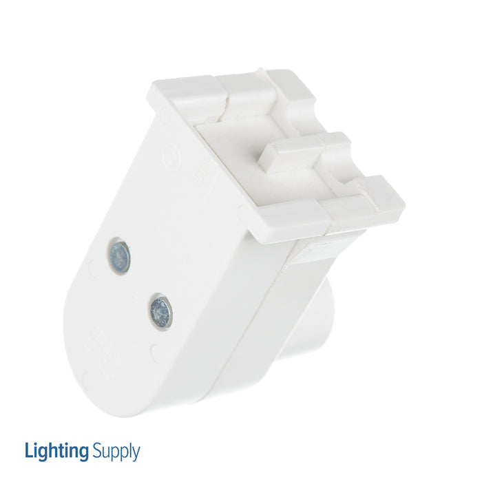 Leviton High-Output Base Double Contact Vertical Standard Fluorescent Lamp Holder Pedestal Slide-On Plunger For Power Grove And Jac k(13556-W)